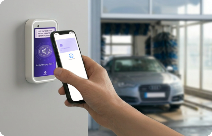 Lavado de coches con pago contactless